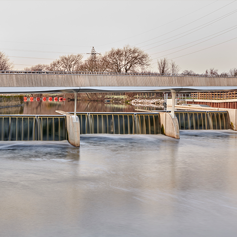 Knostrop Weir Foot & Cycle Bridge, Knight Architects
